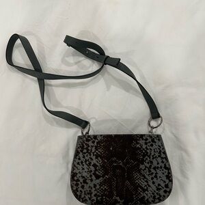 Vince Camuto Black Patterned Crossbody Bag